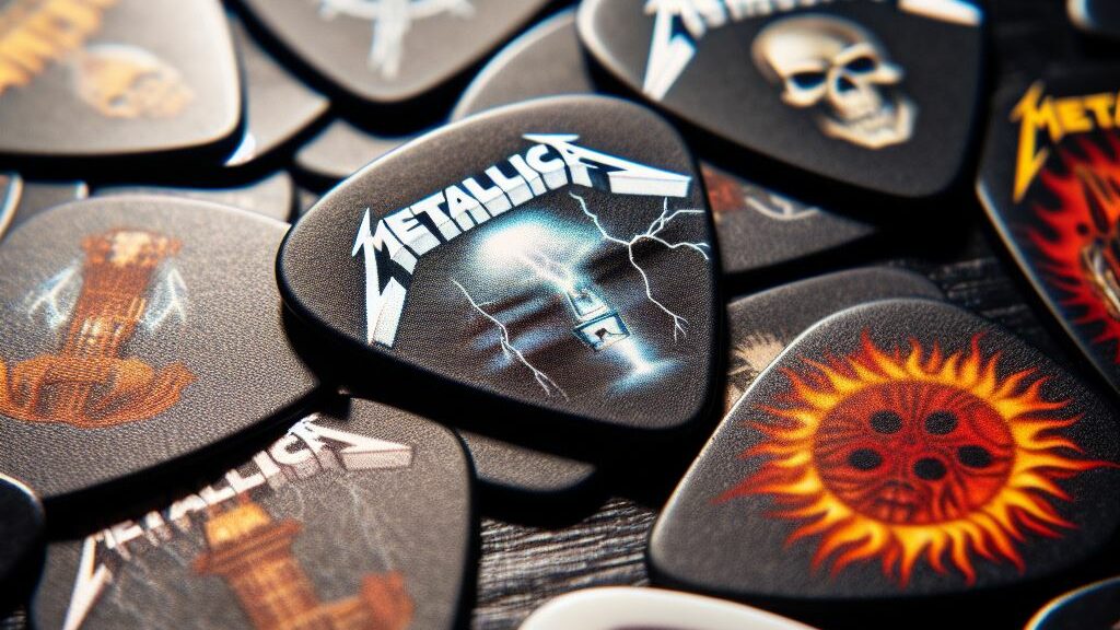 Plettri con grafiche dei Metallica